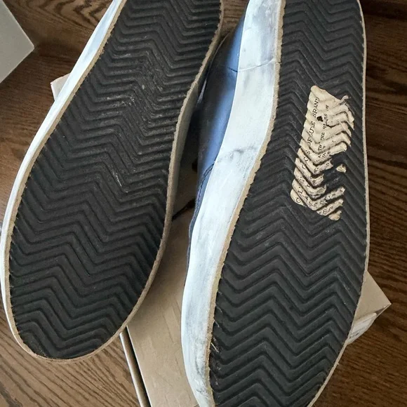 Golden Goose Superstar Gold studded toe - Black leather with leopard star - Picture 9 of 11